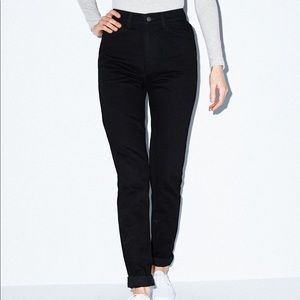 American Apparel Black High Waisted Jeans